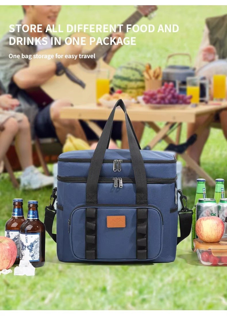 Large Capacity Outdoor Thickened Aluminum Foil Insulation Picnic Bag Thermal Insulated Cooler Bag for Outdoor Camping & Picnic product detail