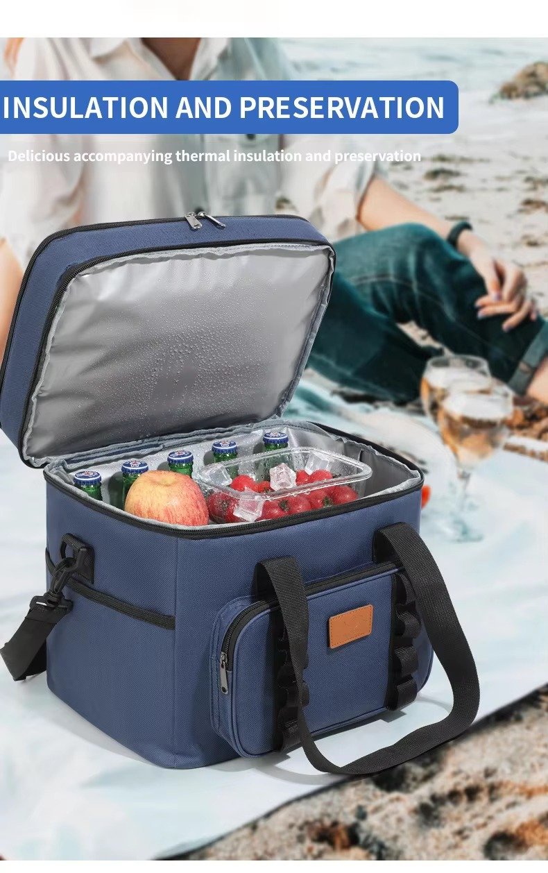 Large Capacity Outdoor Thickened Aluminum Foil Insulation Picnic Bag Thermal Insulated Cooler Bag for Outdoor Camping & Picnic product detail