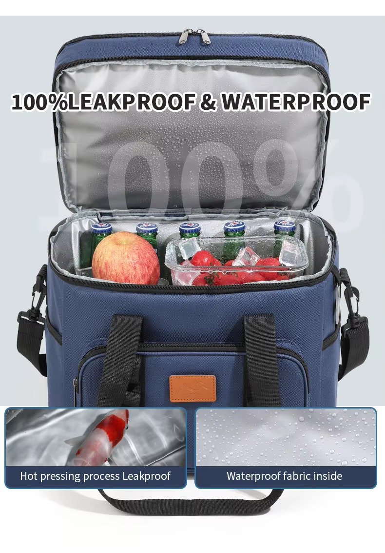 Large Capacity Outdoor Thickened Aluminum Foil Insulation Picnic Bag Thermal Insulated Cooler Bag for Outdoor Camping & Picnic product detail