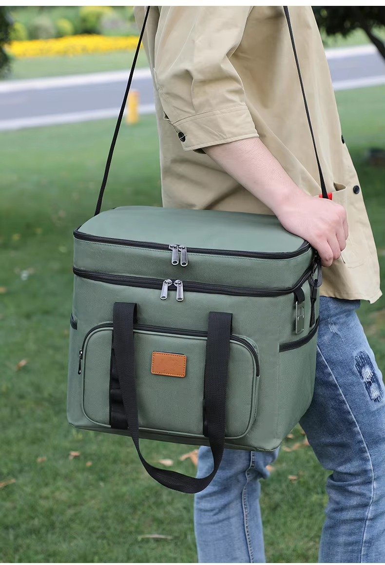 Large Capacity Outdoor Thickened Aluminum Foil Insulation Picnic Bag Thermal Insulated Cooler Bag for Outdoor Camping & Picnic product detail