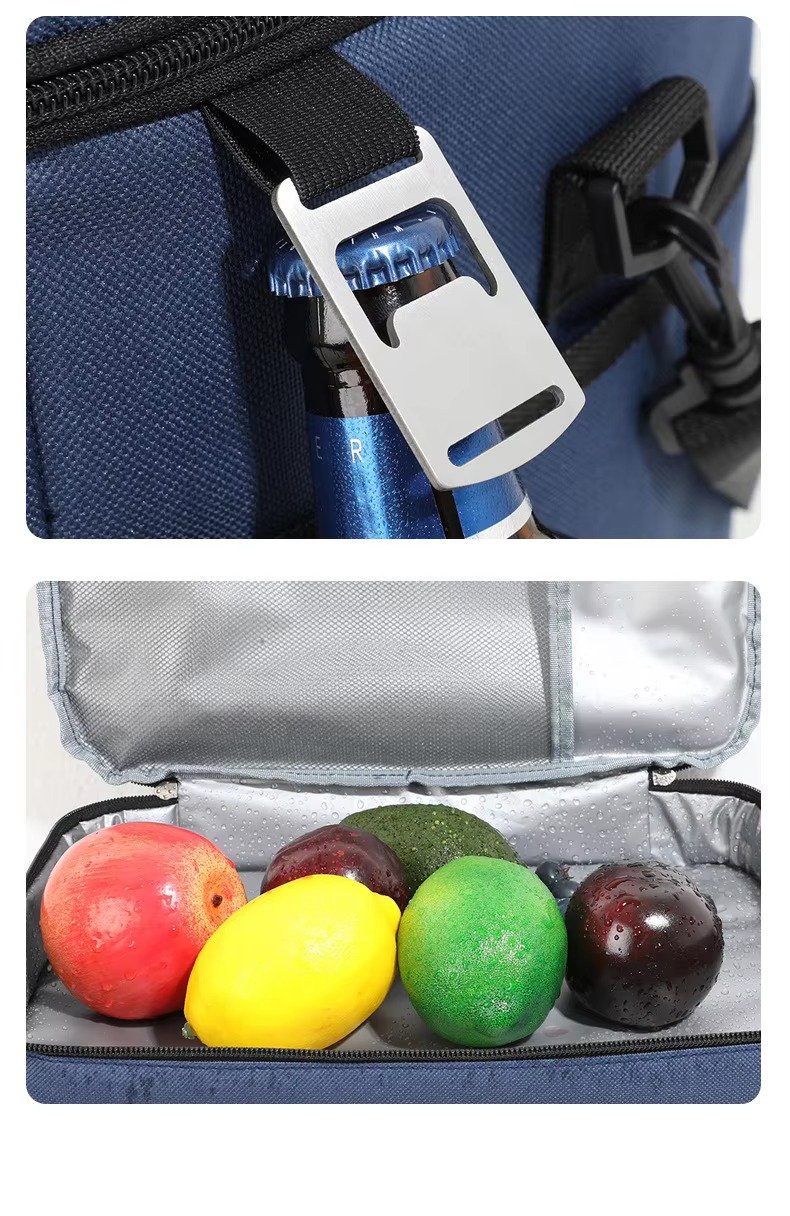 Large Capacity Outdoor Thickened Aluminum Foil Insulation Picnic Bag Thermal Insulated Cooler Bag for Outdoor Camping & Picnic product detail