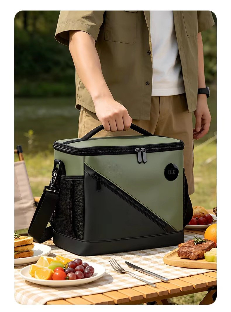High Quality Waterproof Touch-Temp Insulated Smart Lunch Bag with Temperature Display Leakproof Cooler Bag for Picnic Camping product detail