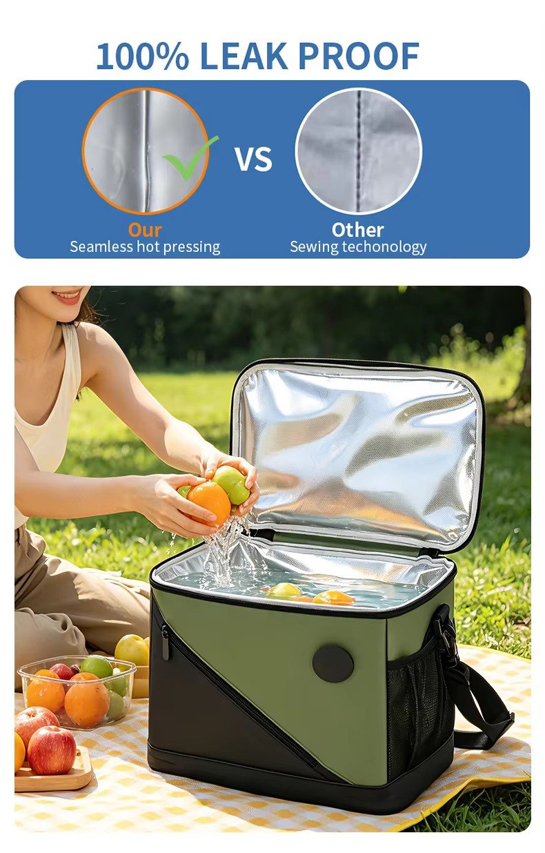 High Quality Waterproof Touch-Temp Insulated Smart Lunch Bag with Temperature Display Leakproof Cooler Bag for Picnic Camping product detail