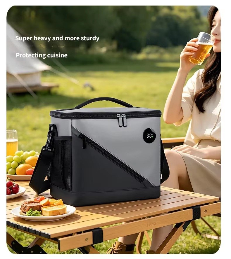 High Quality Waterproof Touch-Temp Insulated Smart Lunch Bag with Temperature Display Leakproof Cooler Bag for Picnic Camping product detail