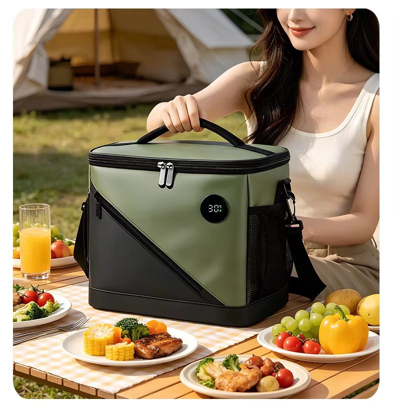 High Quality Waterproof Touch-Temp Insulated Smart Lunch Bag with Temperature Display Leakproof Cooler Bag for Picnic Camping product detail