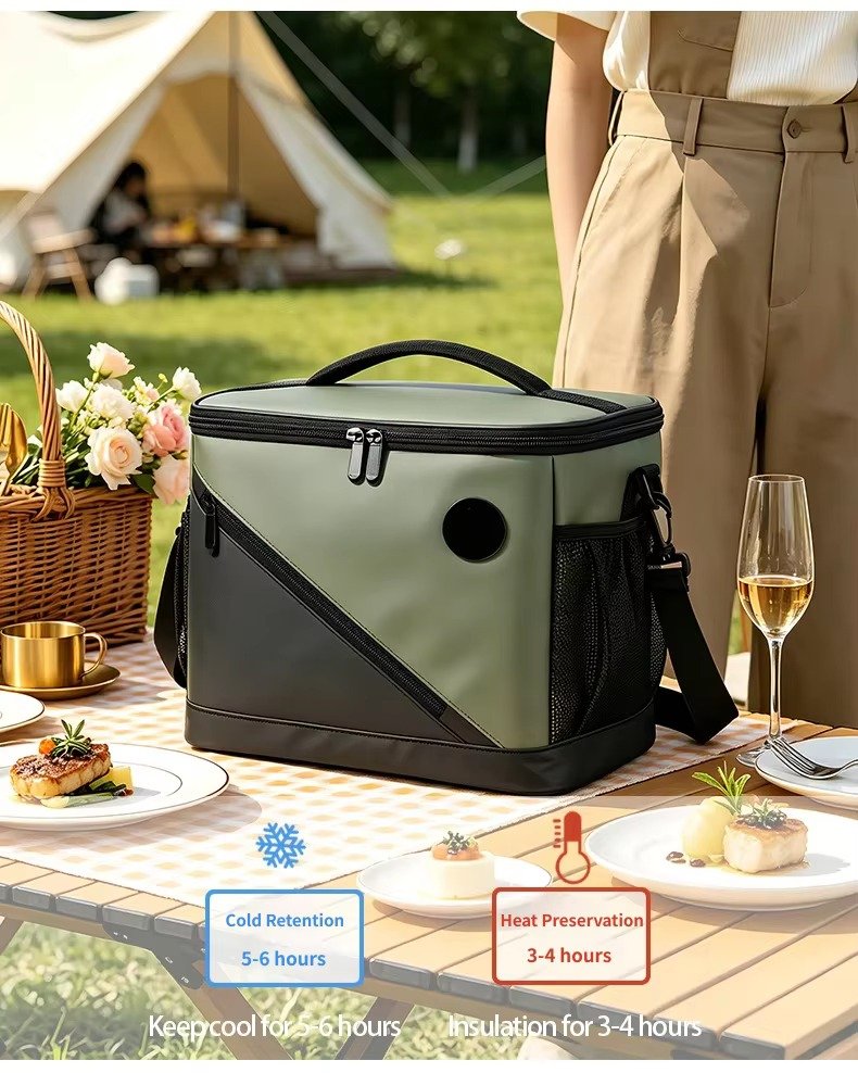 High Quality Waterproof Touch-Temp Insulated Smart Lunch Bag with Temperature Display Leakproof Cooler Bag for Picnic Camping product detail