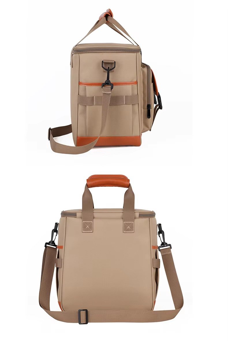 Large Capacity Compass Badge Design Insulated Cooler Lunch Bag with Picnic Mat Strap Thermal Insulated Bag for Picnic Hiking product detail