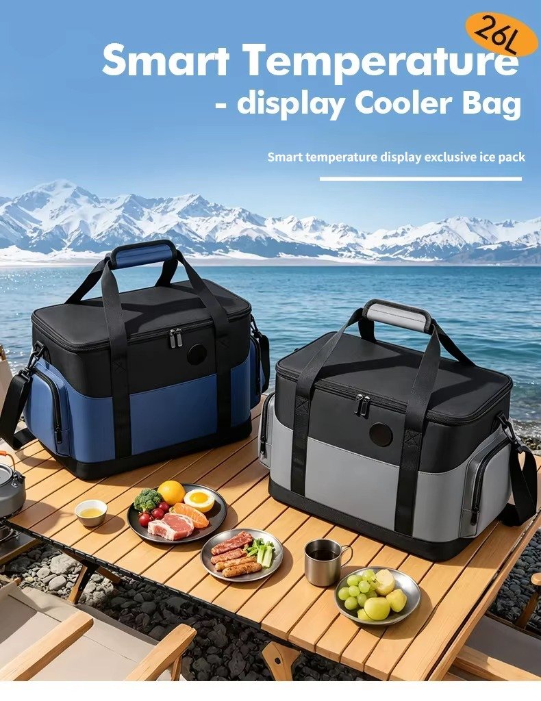 Custom Waterproof Touch-Temp Insulated Cooler Bag Large Capacity Portable Lunch Box Leakproof Outdoor Picnic Camping Thermal Bag product detail