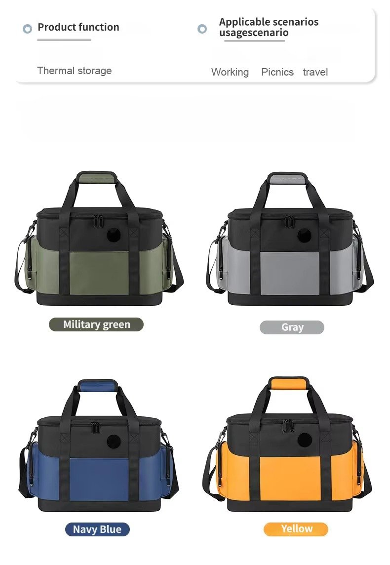 Custom Waterproof Touch-Temp Insulated Cooler Bag Large Capacity Portable Lunch Box Leakproof Outdoor Picnic Camping Thermal Bag product detail