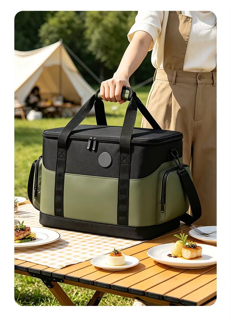 Custom Waterproof Touch-Temp Insulated Cooler Bag Large Capacity Portable Lunch Box Leakproof Outdoor Picnic Camping Thermal Bag product detail