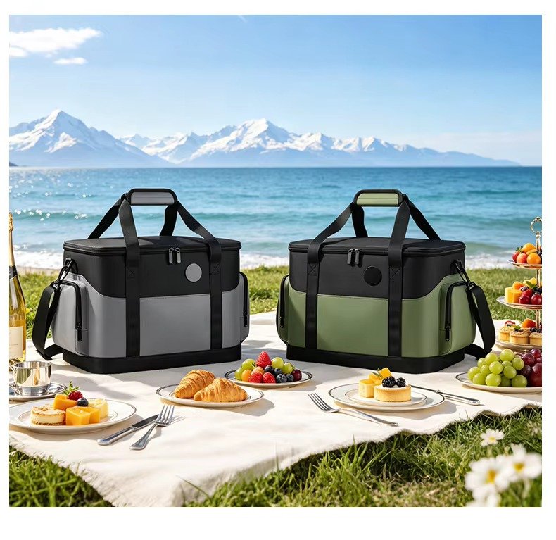 Custom Waterproof Touch-Temp Insulated Cooler Bag Large Capacity Portable Lunch Box Leakproof Outdoor Picnic Camping Thermal Bag product detail