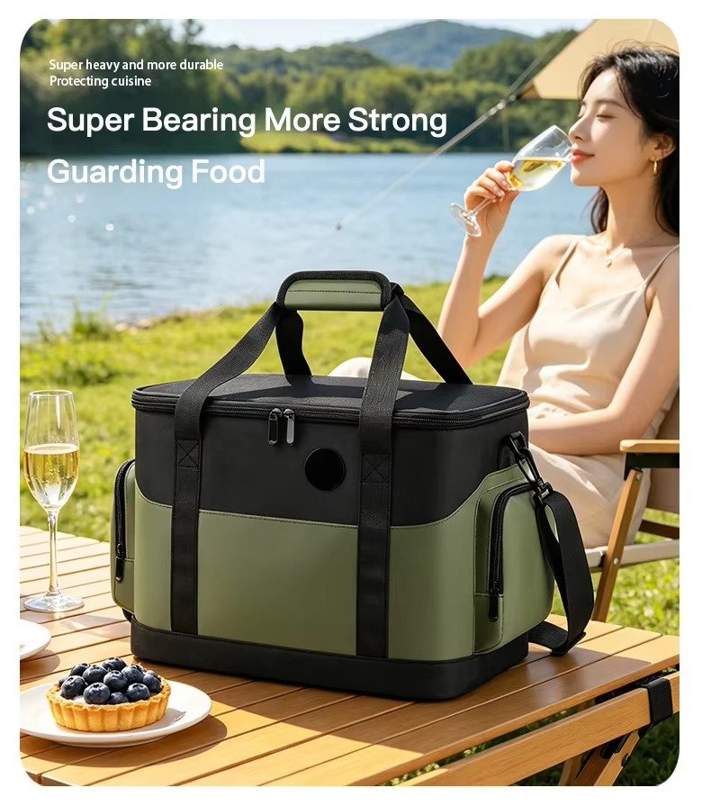 Custom Waterproof Touch-Temp Insulated Cooler Bag Large Capacity Portable Lunch Box Leakproof Outdoor Picnic Camping Thermal Bag product detail