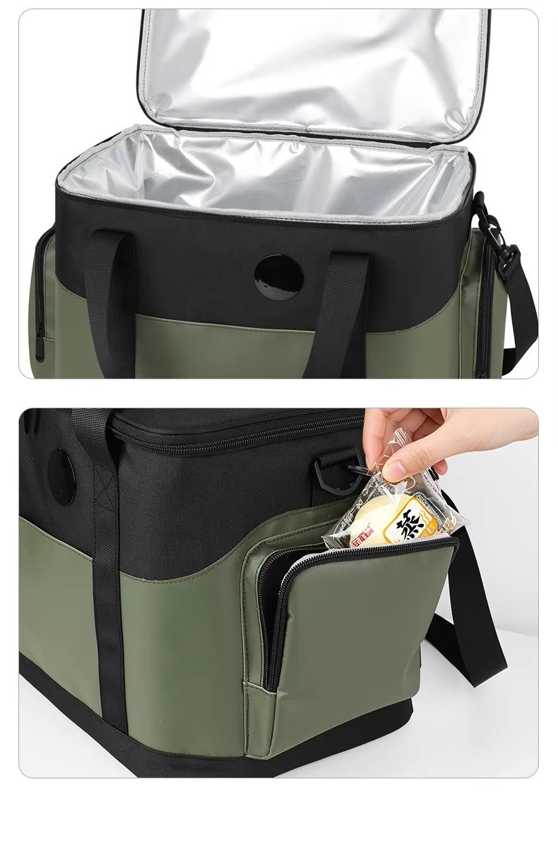 Custom Waterproof Touch-Temp Insulated Cooler Bag Large Capacity Portable Lunch Box Leakproof Outdoor Picnic Camping Thermal Bag product detail