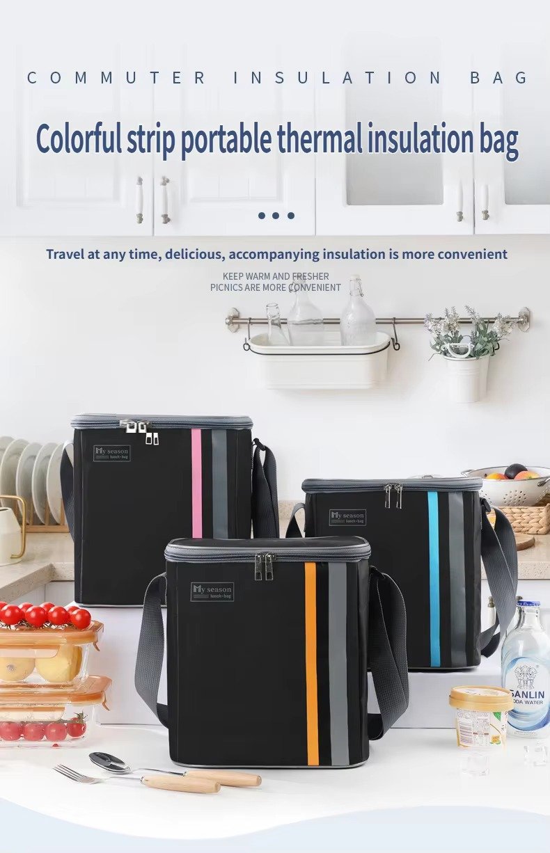 Portable Insulated Picnic Tote with Adjustable Shoulder Strap product detail