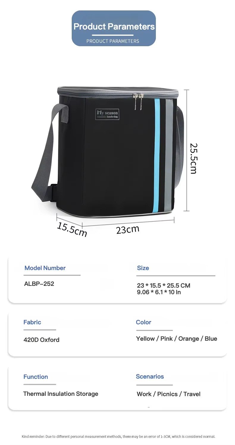 Portable Insulated Picnic Tote with Adjustable Shoulder Strap product detail