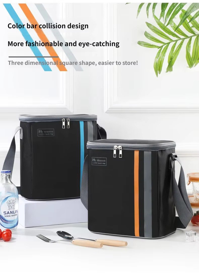 Portable Insulated Picnic Tote with Adjustable Shoulder Strap product detail