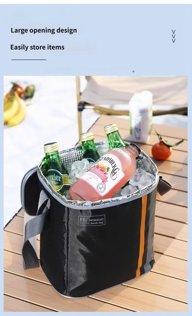 Portable Insulated Picnic Tote with Adjustable Shoulder Strap product detail