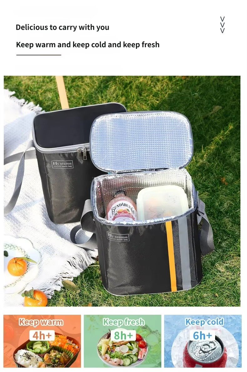 Portable Insulated Picnic Tote with Adjustable Shoulder Strap product detail