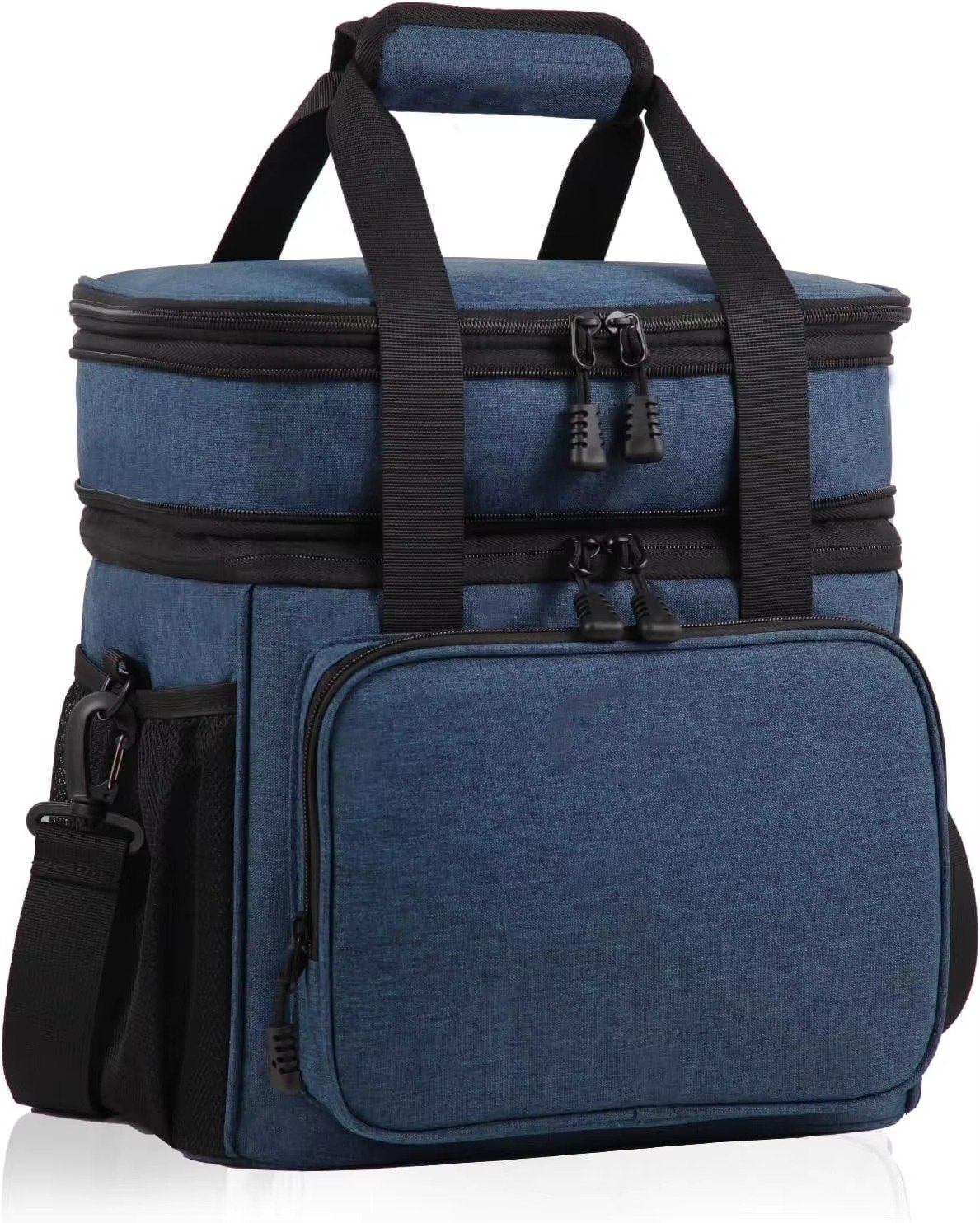 Dual-Layer Insulated Lunch Bag with Front Zip Pocket product detail