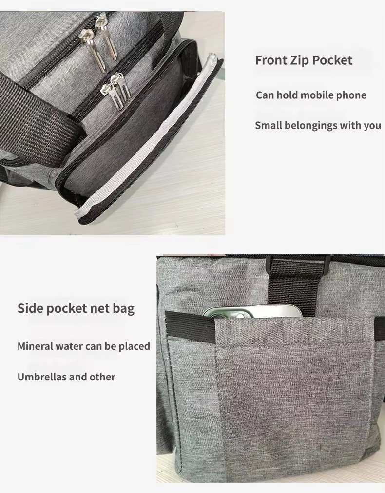 Dual-Layer Insulated Lunch Bag with Front Zip Pocket product detail