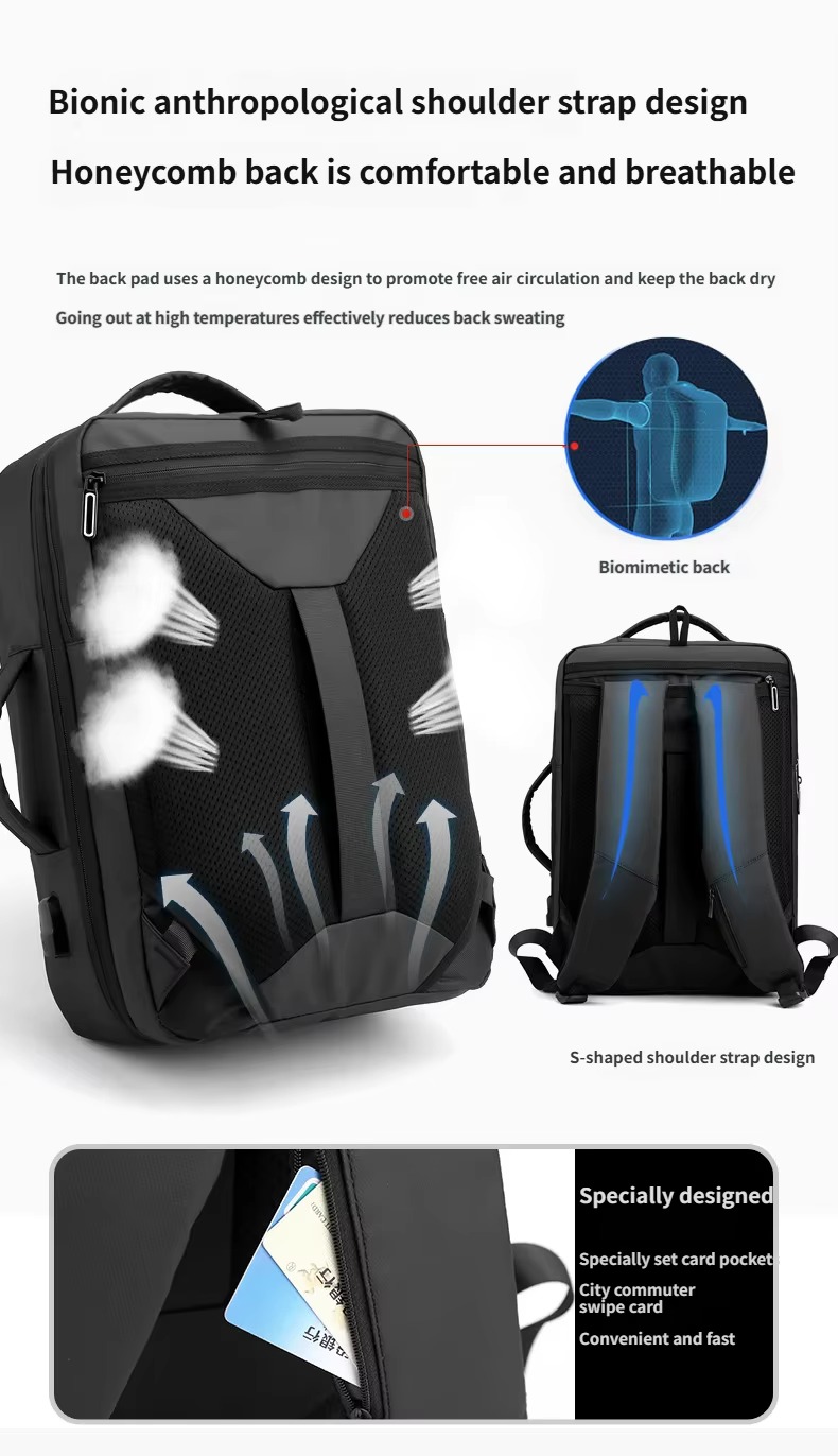 Convertible Backpack and Briefcase with 15.6 Inch Laptop Compartment product detail