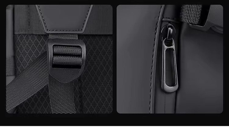 Splash-Proof Roll Top Backpack with 15.6