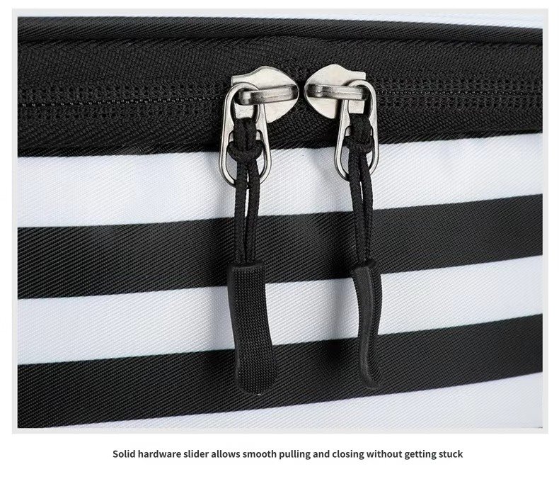 Striped Large-Capacity Insulated Cooler Backpack for Camping Trips product detail