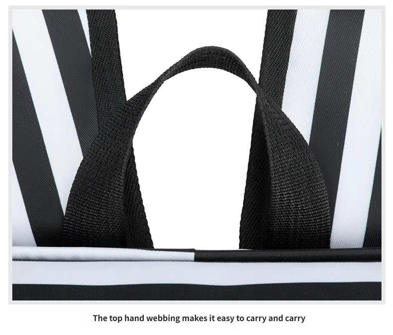 Striped Large-Capacity Insulated Cooler Backpack for Camping Trips product detail