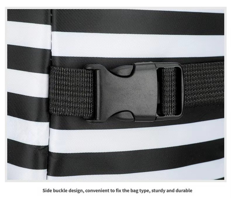 Striped Large-Capacity Insulated Cooler Backpack for Camping Trips product detail