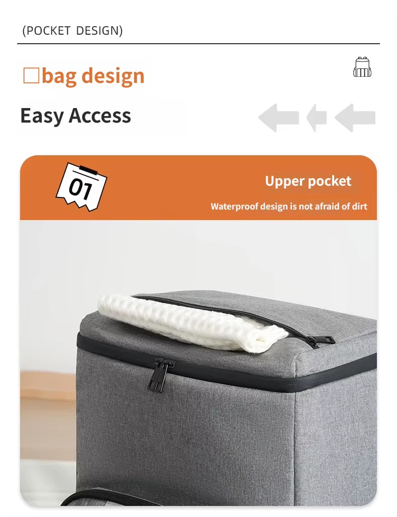 Striped Cooler Backpack with Built-In Bottle Opener product detail
