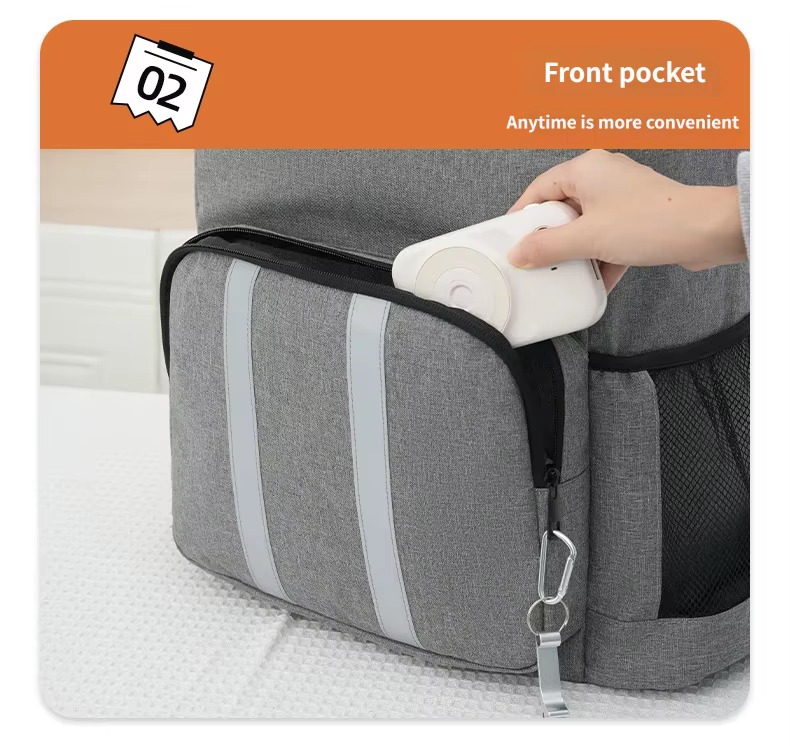 Striped Cooler Backpack with Built-In Bottle Opener product detail
