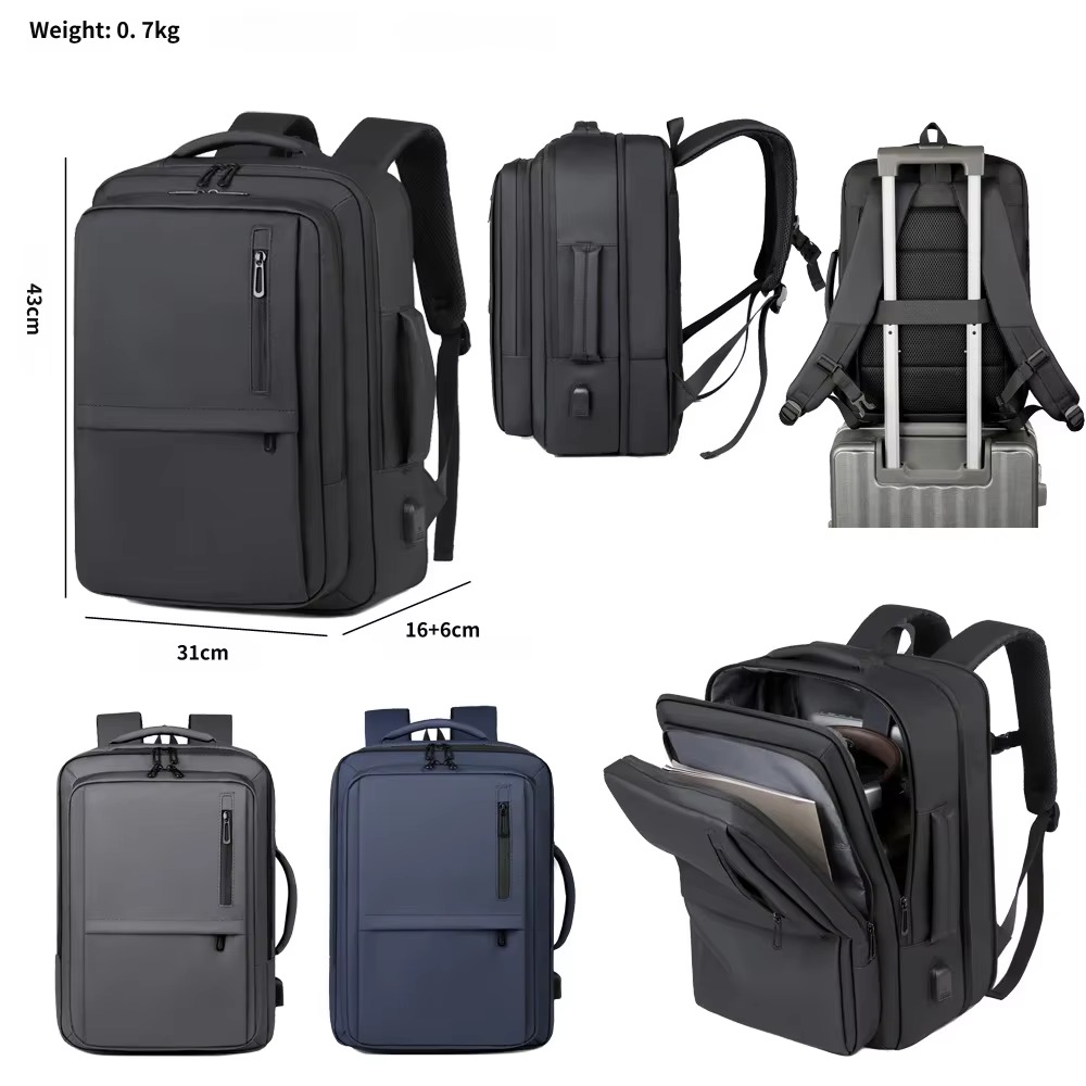 Expandable 15.6 Inch Laptop Backpack with USB Charging Port product detail