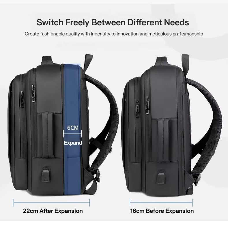 Expandable 15.6 Inch Laptop Backpack with USB Charging Port product detail