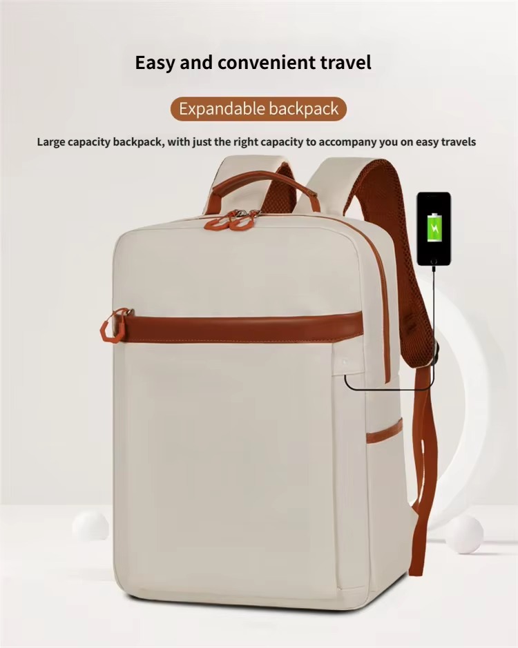 Expandable Business Backpack with USB Charging Port product detail