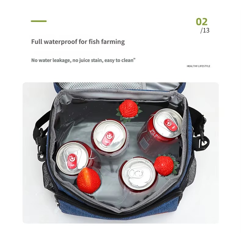 Insulated Lunch Cooler Bag with Front Tablet Pocket product detail