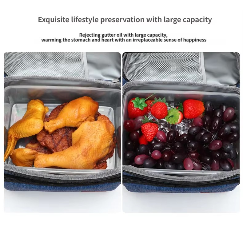 Insulated Lunch Cooler Bag with Front Tablet Pocket product detail