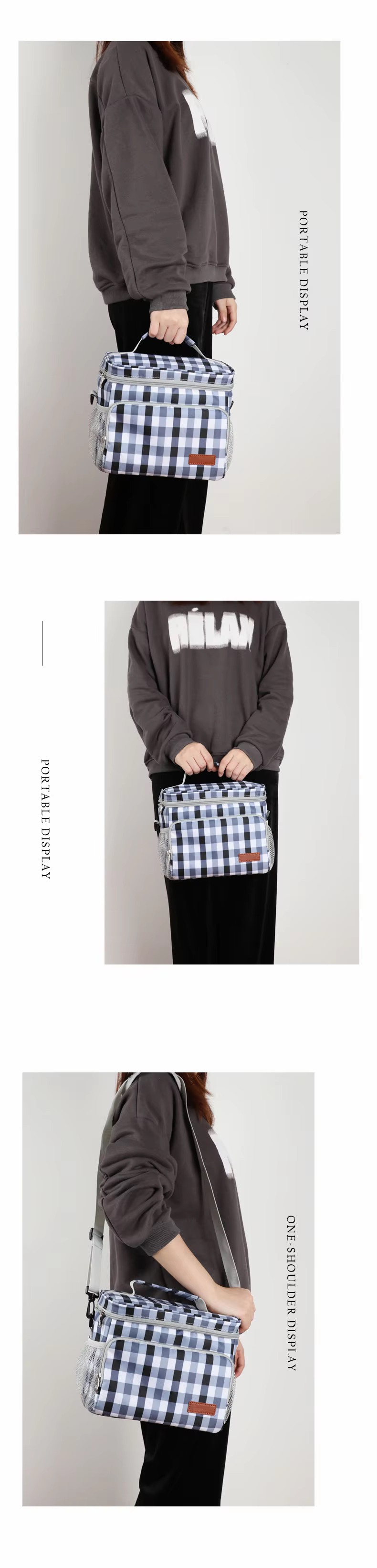 Insulated Lunch Cooler Bag with Front Tablet Pocket product detail