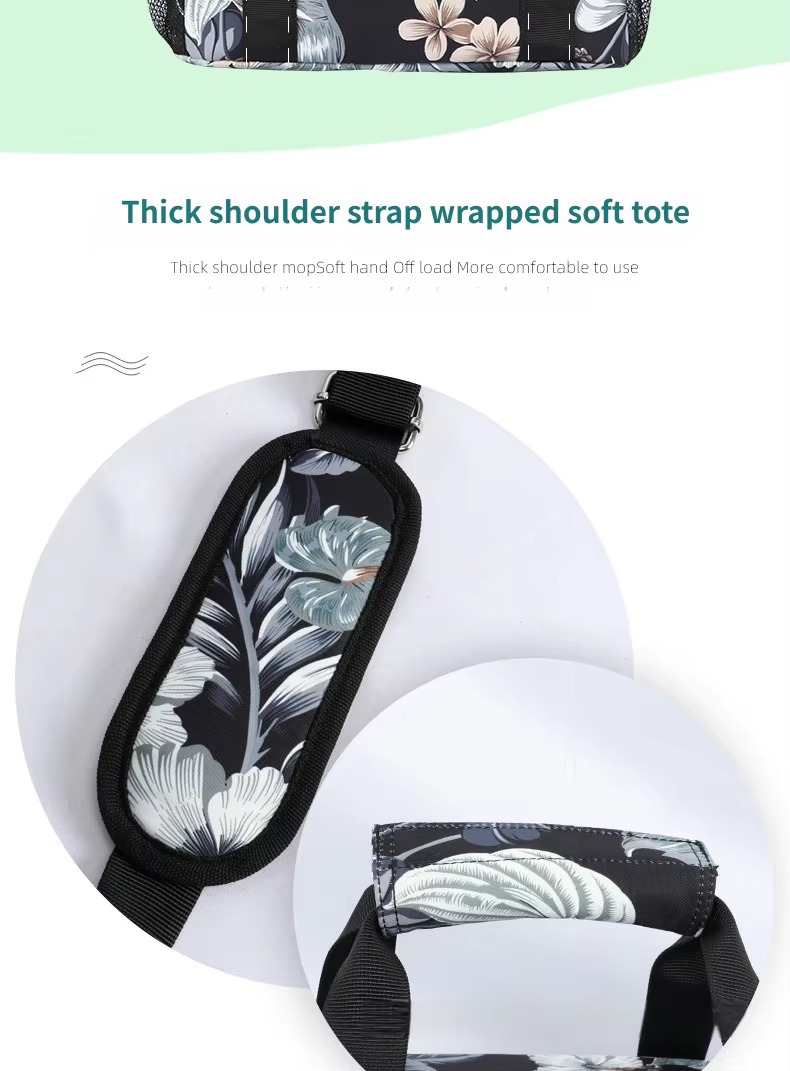 padded wrapped shoulder strap close-up