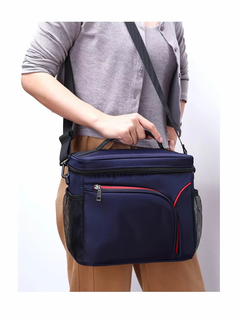model wearing bag on crossbody shoulder strap close-up