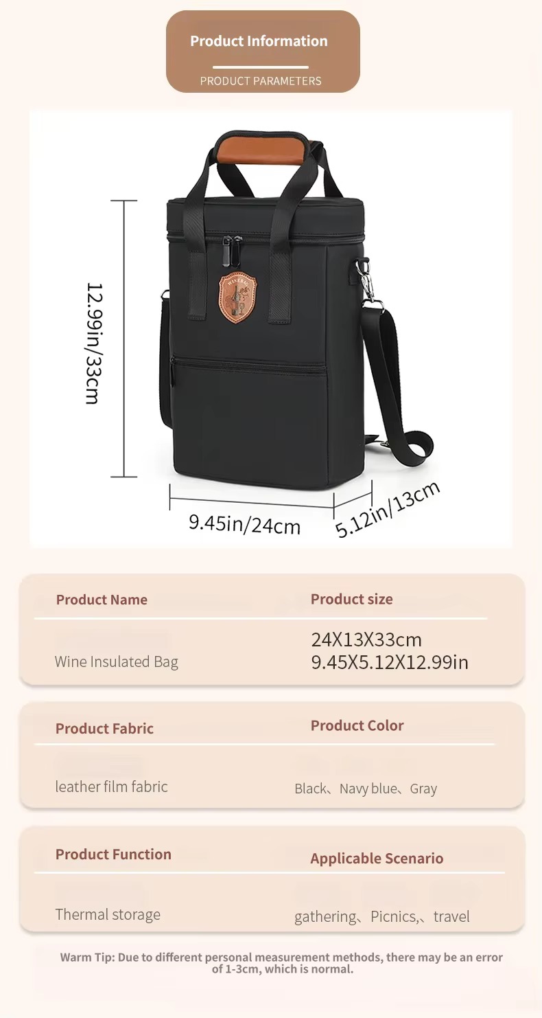 product parameters diagram with dimensions fabric and color table