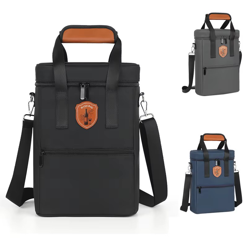 black gray and navy bags with straps extended studio shot