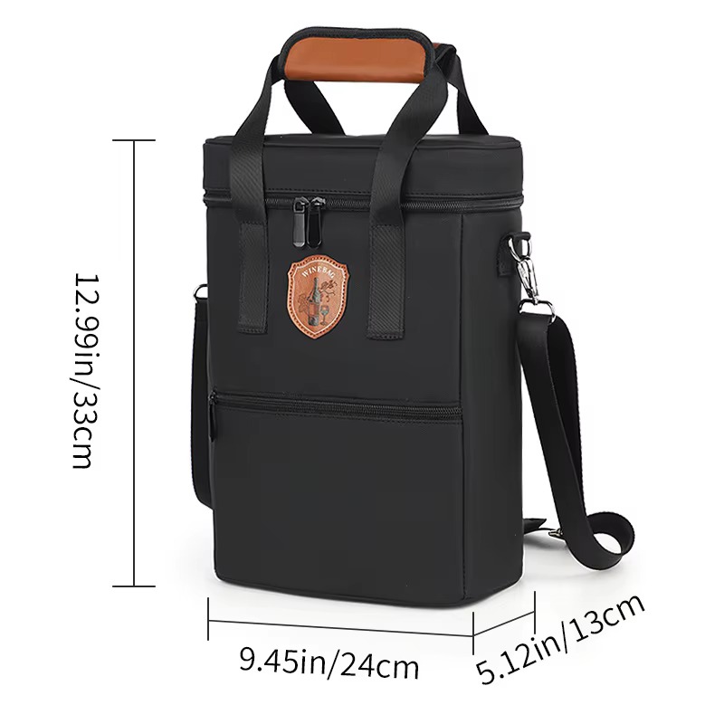 black bag dimension diagram 24x13x33cm