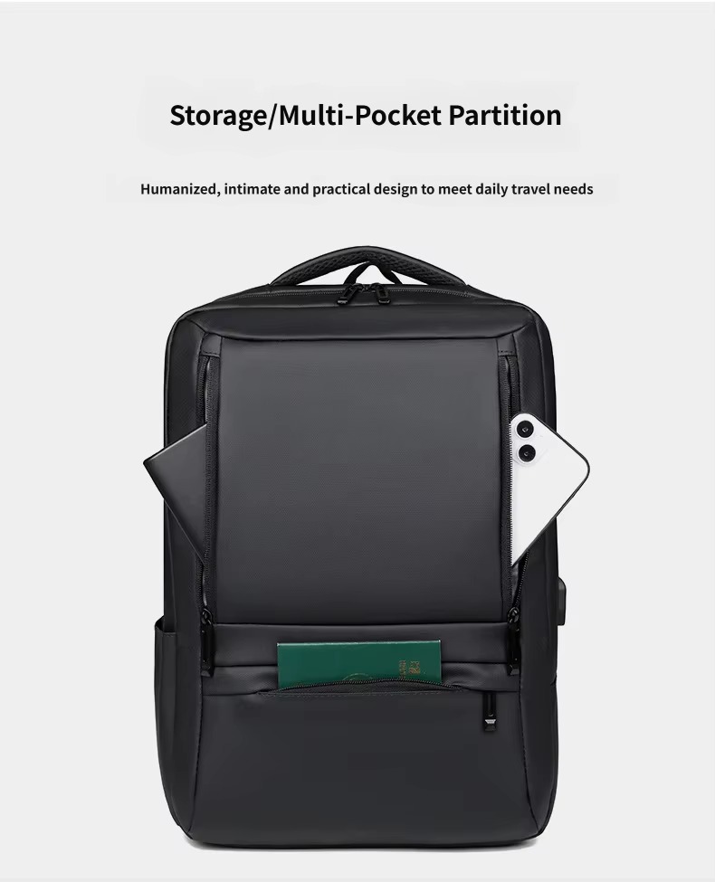 front pocket holding phone and passport