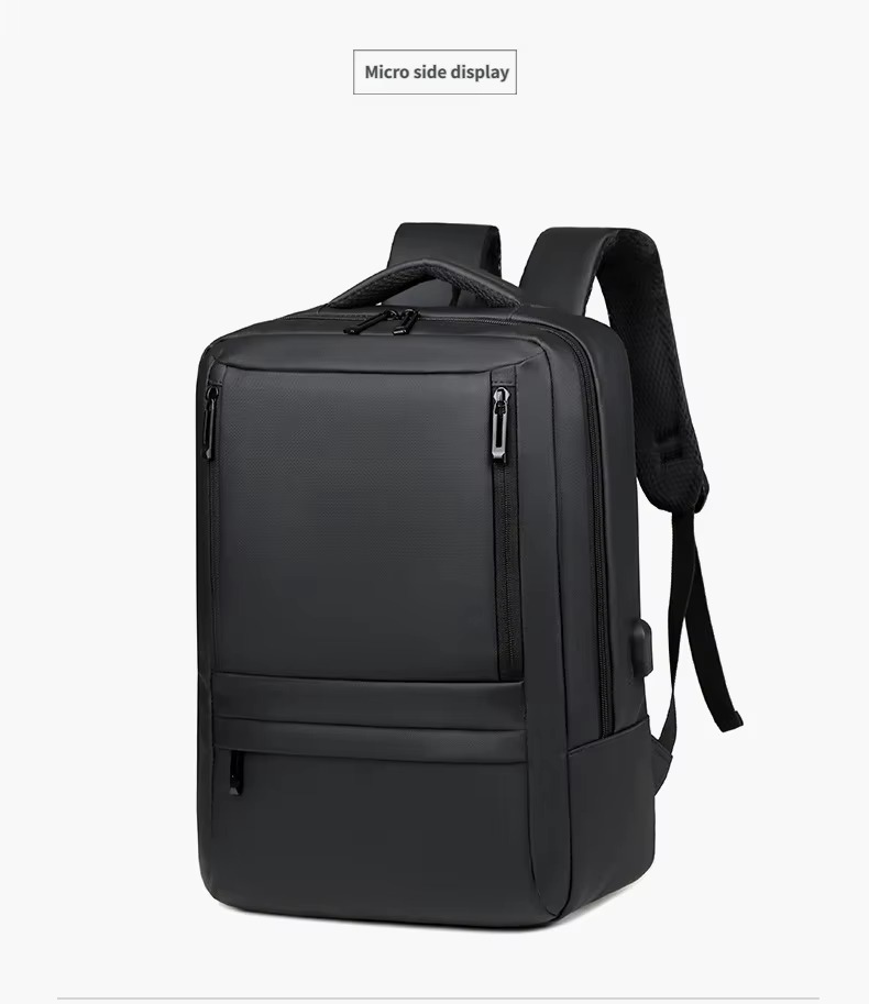 black backpack micro side angle display