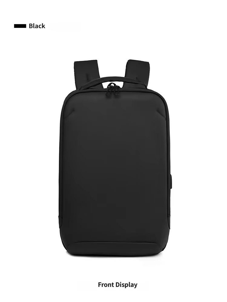 front display of black backpack