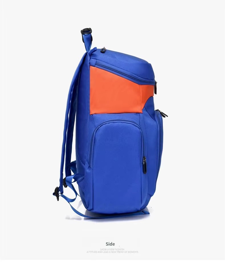side profile view of the backpack