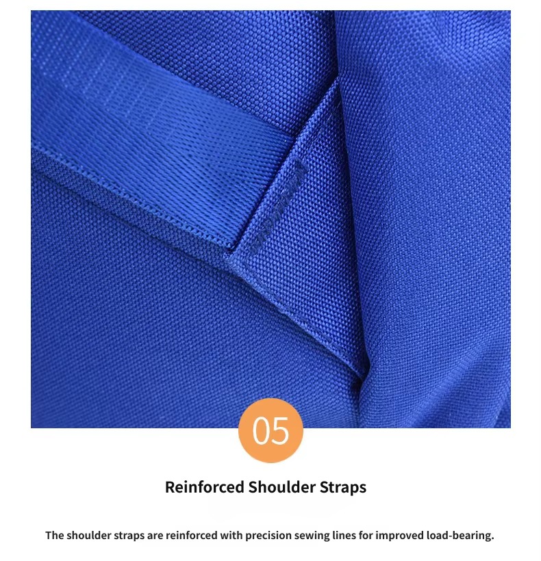 reinforced shoulder strap stitching close-up