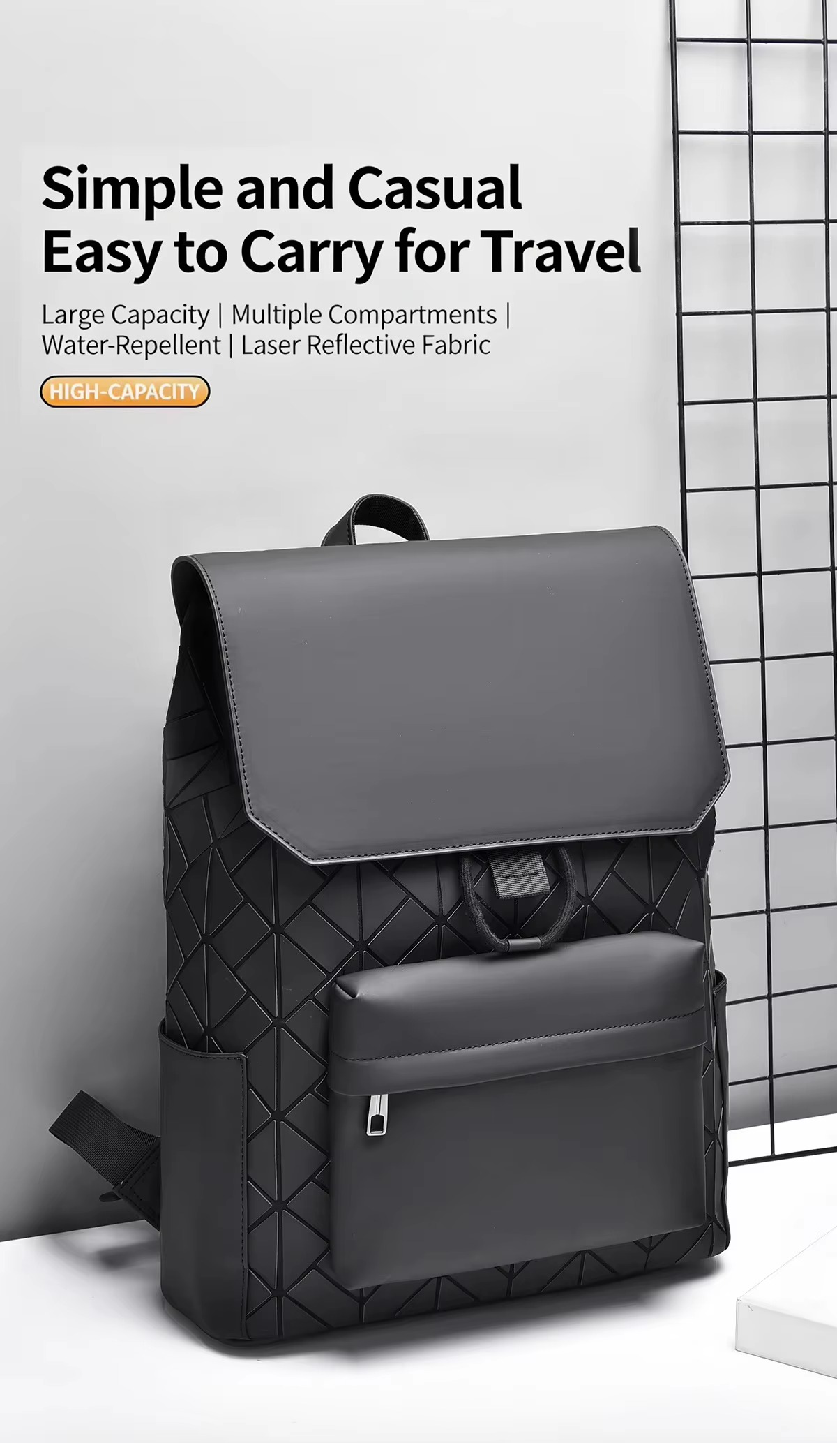 simple and casual, easy to carry for travel feature callout
