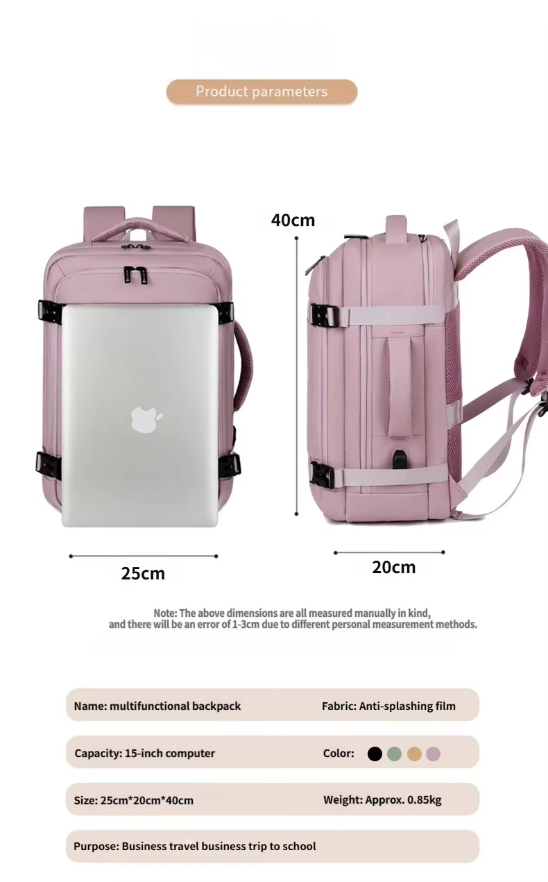 product dimensions and specification chart 40x25x20cm