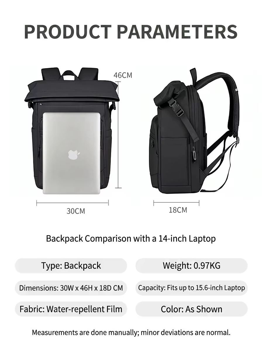 product dimensions and specification chart 30x46x18cm